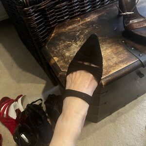 Manolo Blahnik Black Suede Heels